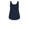 thumbnail image 3 of Avenue Women's Plus Size Plain Essential Tank Sleeveless Scoop Neckline - Cotton, 3 of 4