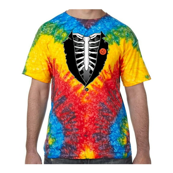 Halloween Tuxedo Tux Tie Dye Tee Shirt - Woodstock, 2XL