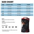 thumbnail image 5 of Lsque Mysterious Hooded Wolf Print Men's Cotton Blend Sleeveless Muscle Shirts (S-3XL)- Moisture Wicking, Odor Protection, UPF 30+,Small, 5 of 8