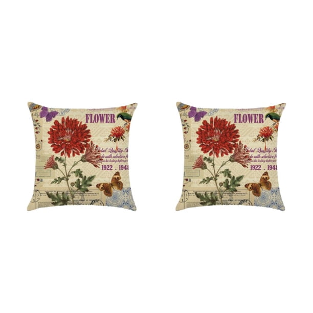 Yuarrent Funda de almohada de flores decorativa y elegante para decoración del hogar, fundas de cojines decorativos Type2 NO2