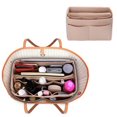 thumbnail image 1 of MesaSe Makeup Organizer Bag Felt Cloth Cosmetic Insert Organizer Multi-Pockets Cosmetic Bags Large Capacity Detachable Handbag Insert Bag with Zipper Portable Purse Organizer for Travel, 1 of 10