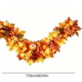 thumbnail image 5 of 5.6ft Fall Leaves Garland with Lights, Artificial Maple Leaf Fall Vines Autumn Garland with LED Lights for Thanksgiving Wedding Party Decor, Indoor Outdoor Farmhouse Home Decorations, 5 of 5
