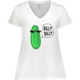 thumbnail image 3 of Inktastic Dilly Dilly Chill Dill Women's Plus Size V-Neck T-Shirt, 3 of 5