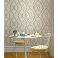 thumbnail image 3 of NuWallpaper Sausalito Taupe And Yellow Vinyl Peel And Stick Wallpaper, 216-in by 20.5-in, 30.75 sq. ft., 3 of 4