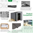 thumbnail image 3 of YODOLLA 8' x 6' Outdoor Storage Side Shed Metal Attached Lean-To Shed with Lockable Door for Backyard in Gray, 3 of 8