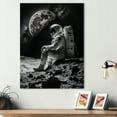 thumbnail image 2 of Designart Spaceman On The Moon IV Canvas Wall Art, 2 of 5