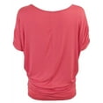 thumbnail image 3 of Solid Basic Boatneck Dolman Top with Sleeve Shirring, 3 of 75