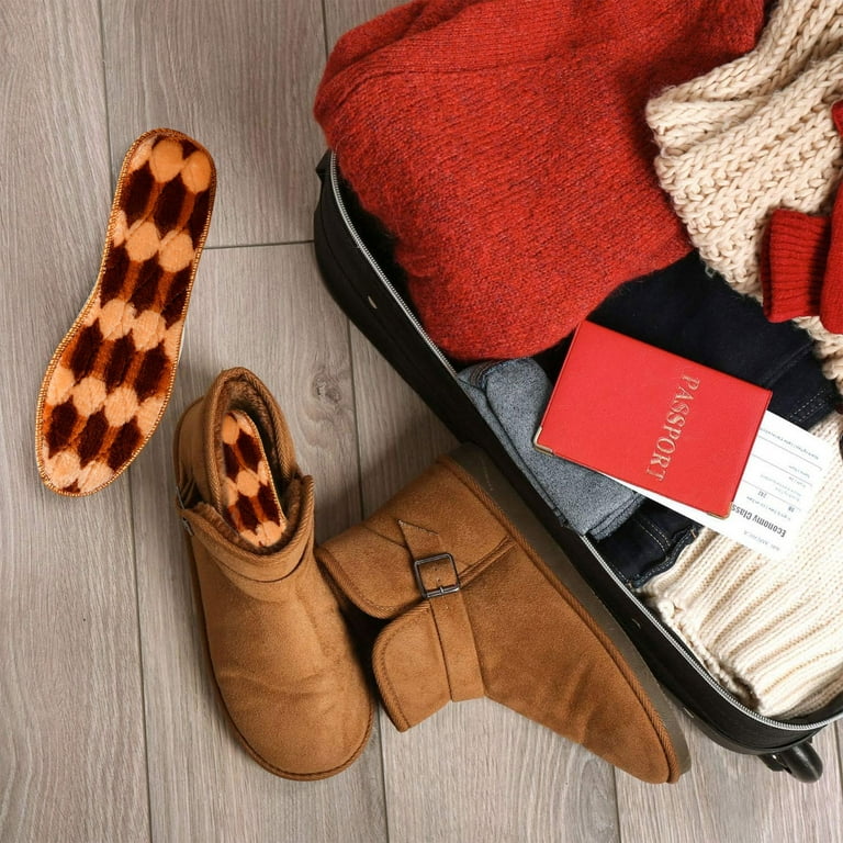 Apuakthei Pairs Men Women Insole Winter Soft Warm Insoles Thick