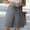 *Dark Gray, variant on Women's Elastic Waist Knee Length Shorts with Button,Casual Bermuda Pants Navy,Womens Plus XL