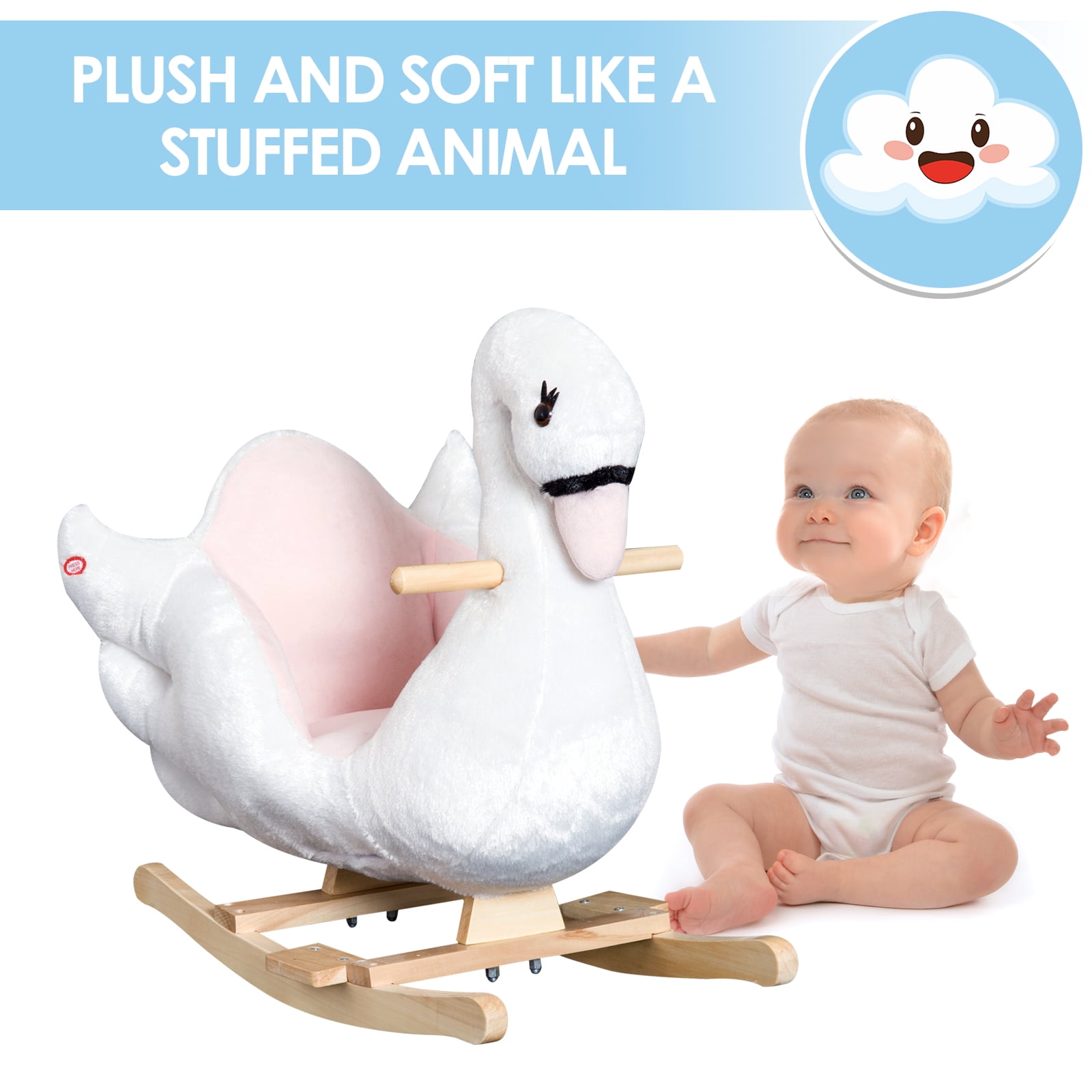 swan ride on rocker