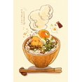 thumbnail image 3 of Póster de arte de ramen japonés de ilustración vintage, pintura de sushi y ramen con animales, decoración de pared, póster de lienzo para decoración de habitación kawaii, 3 of 5