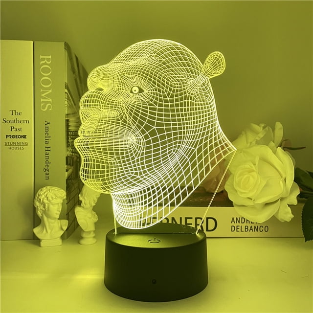 Luz nocturna LED 3D que cambia de color para niños con base