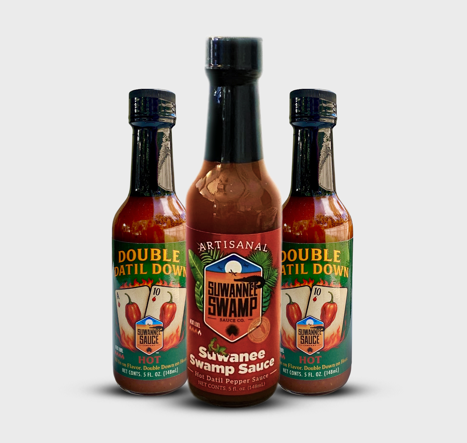 Suwannee Sauce Company Hot Sauce Datil Pepper Variety 3-Pack