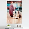 thumbnail image 1 of Bowling Party Tapestry, Close up Bowling Shoes with Purple Ball on an Alley Indoor Activity Hobby, Fabric Wall Hanging Decor for Bedroom Living Room Dorm, 5 Sizes, Multicolor, by Ambesonne, 1 of 1