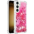 thumbnail image 3 of Case for Samsung Galaxy S24 FE Case Glitter Bling Liquid Cute Clear Phone CaseFloating Quicksand Shockproof Protective Bumper Soft TPU Cover for Samsung Galaxy S24 FE Love Pink YB, 3 of 14