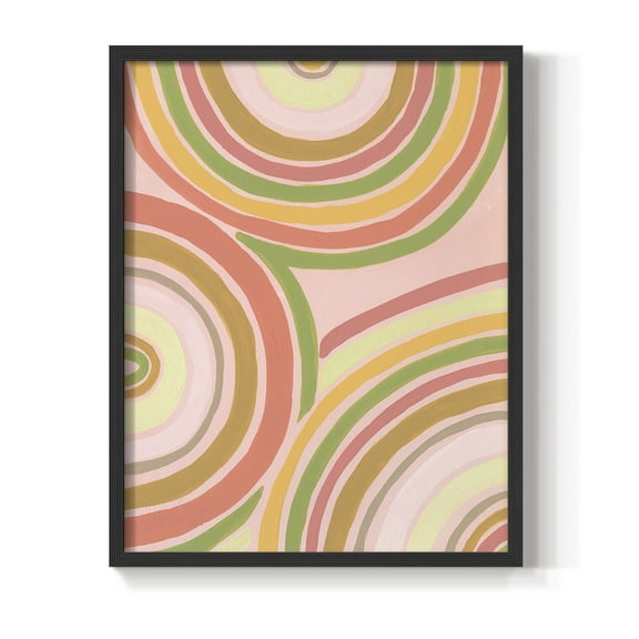 Abstract Rainbow II in Paper Solid Wood 8 x 10 Framed Print
