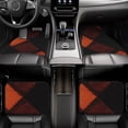 thumbnail image 6 of General 4pc Car Floor Mat Water Resistant Dust Resistant Slip Elastic Soft Easy To Install Used On Most Cars Truck Cargo Suv Argyle Plaid Darkorange_3, 6 of 6