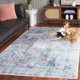 thumbnail image 5 of SAFAVIEH Santa Monica Alice Abstract Polyester Area Rug, Blue/Rust, 3' x 5', 5 of 13