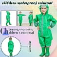 thumbnail image 3 of HDWUEN Kids Raincoats Waterproof Rain Jacket Hooded Rain Poncho Toddler Boys Girls Frog Rain Suit Reusable Rainwear 3-10 Years,S, 3 of 7