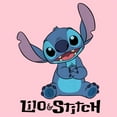thumbnail image 2 of Girl's Lilo & Stitch Cute Logo Graphic Tee Light Pink Small, 2 of 4