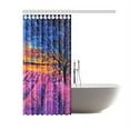 thumbnail image 2 of WOPOP Original Oil Painting on Canvas Shower Curtain, Sunset Over Lavender Field Polyester Fabric Shower Curtain Bathroom Sets 60x72 Inches, 2 of 3