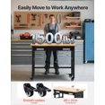 thumbnail image 2 of VEVOR 48" Workbench on Wheels Wood Top Work Table with Drawer Organizer 1500 lbs, 2 of 9