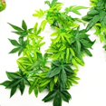 thumbnail image 3 of 30/40/50cm Aquarium Reptile Fish Tank Artificial Fake Hanging Leaf Plant Decor, 3 of 8