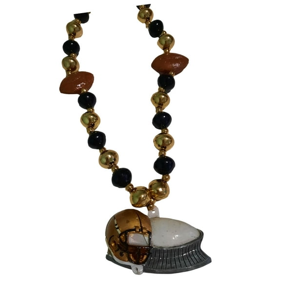 Football Helmet Dome Necklace Mardi Gras Beads Bead