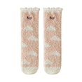 thumbnail image 1 of Chaussettes Roses Automne Hiver en Peluche Chaude Corail pour la Maison, 1 of 2