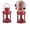 Red, variant on Yoloke 2 Pcs Metal Candle Lantern, Christmas Candle Lanterns Windproof Wedding Table Centerpiece Metal Candle Holder, for Indoors Outdoors Events Party Weddings(Black)