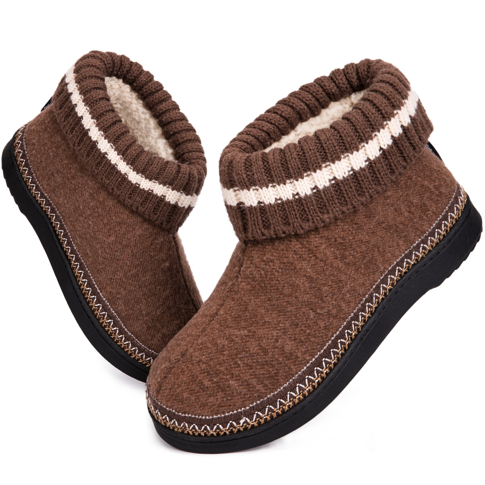 EverFoams Women's Comfy Memory Foam Bootie Slippers Winter House Shoes