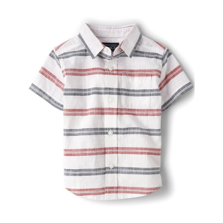

The Children s Place Toddler Boy s Short Sleeve Woven top Sizes 12M-5T