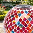 thumbnail image 7 of 10 Inch Solar Mosaic Glass Gazing Ball,Colorful Diamond‑Pattern Globe Lamp, for Outdoor Patio, Yard, Pathway & Indoor Home Decor, 7 of 7