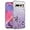 Purple, variant on for Google Pixel 7 Pro Case Clear Glitter Sparkle Aesthetic Google Pixel 7 Pro Phone Case Silicone TPU Soft Flower Transparent Shockproof Cover Pruple Thin (Silver-Blue)