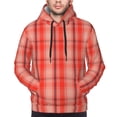 thumbnail image 4 of Hoodies for Men - checkered soft red beige plaid Long Sleeve Comfrt Men'S Fashion Hoodies & Sweatshirts, Sweatshirts for Men Hoodies Pullover Clothing Clothes with Pouch, 4 of 7