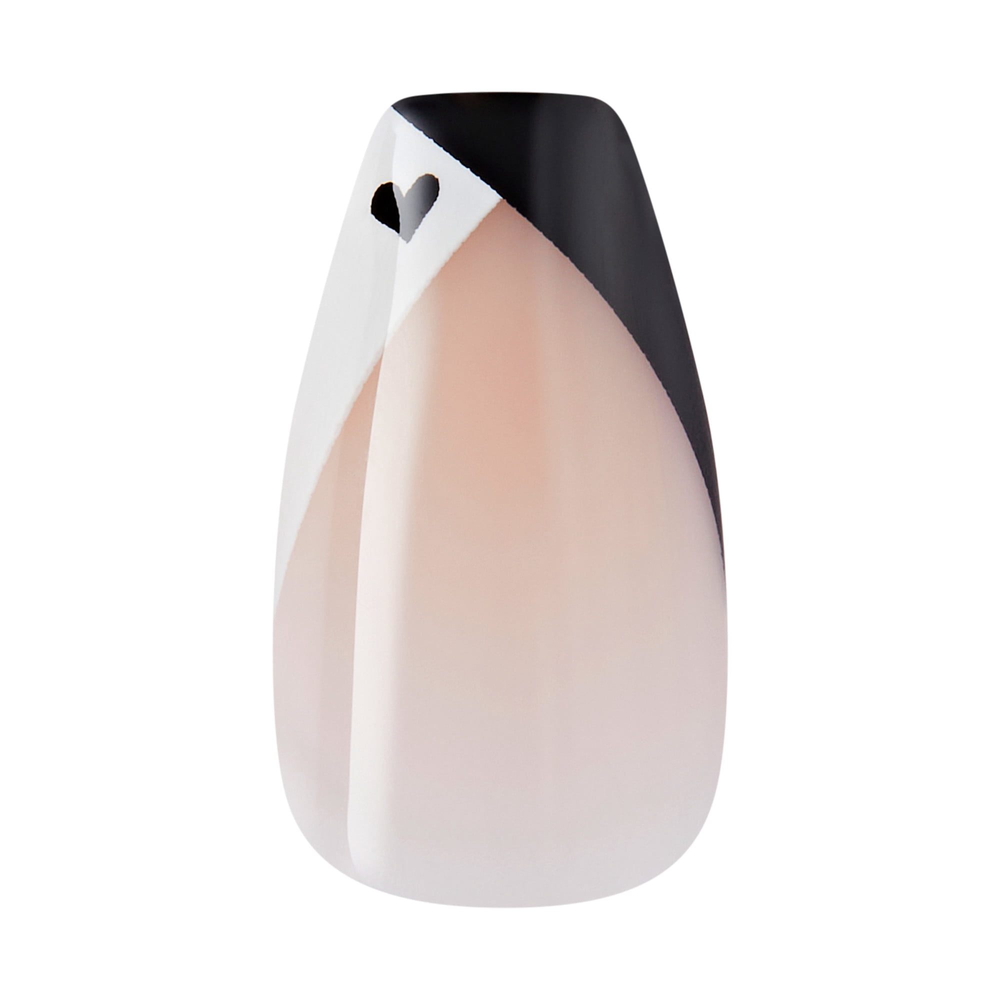 Kiss Salon Design Press On Nails, ‘Love in Color’, White, Short Coffin, 24 Count