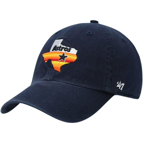 Men's '47 Navy Houston Astros 1984 Logo Cooperstown Collection Clean Up Adjustable Hat
