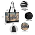 thumbnail image 2 of FORMRS Canvas Laptop Tote Bag for Women with 15.6" Computer Compartments Shoulder Handbag, Floating Whale, 2 of 7
