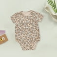 thumbnail image 2 of Utlike Baby Boys Bodysuits Newborn Floral Short Sleeve Romper Onesie Athletic Fit Playsuits For Infant Size 3 Months-6 Months, 2 of 6