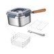 thumbnail image 2 of Juego de cocina para acampada, colador de alimentos a prueba de herrumbre, caja de conservación fácil de limpiar, olla de cocina cuadrada para el, 2 of 9