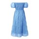 thumbnail image 4 of Vestido corto de mujer con hombros descubiertos y mangas abullonadas, corte A, bajo con volantes, tejido de poliéster, tallas S-XXL, perfecto para fiestas de verano y vacaciones., 4 of 5