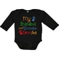 thumbnail image 3 of Inktastic My Grandma and Grandpa Love Me Boys or Girls Long Sleeve Baby Bodysuit, 3 of 5