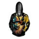 thumbnail image 3 of Sudadera con capucha y cremallera para hombre, ropa de otoño, sudadera con capucha con estampado de espantapájaros aterrador, sudaderas para hombre, ropa Y2K para hombre, sudaderas con capucha y crema, 3 of 5