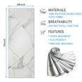 thumbnail image 2 of White Gold Geometric Marble Hot Yoga Mat Towel Non Slip for Hot Yoga - Quick-Drying Yoga Mat Cover with 4 Corner Pockets with Travel Bag - Hot Yoga Towel Non Slip 74"x26", 2 of 6
