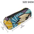 thumbnail image 3 of Customize Colorful Abstract Geometric Pattern Cylindrical Pencil Bag, Pencil Box Zipper Stationery Bag, Wash Bag, 3 of 4