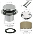 TipToe Bath Tub Drain Kit With TwoHole Overflow Cover Plate For Home