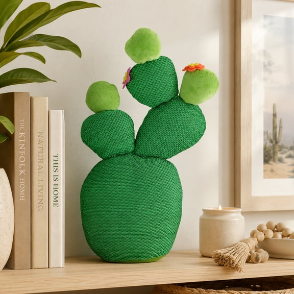 Northlight 15" Plush Cactus Artificial Plant Table Top Decoration - Green