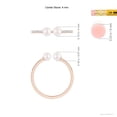 thumbnail image 5 of Angara Two Stone Japanese Akoya Cultured Pearl Open Stackable Ring in 14K Rose Gold for Women | June Birthstone Jewelry for Her, 5 of 8