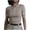 Khaki, variant on Womens Tops, Women's Knitted Button Up Golf Shirts Short Sleeve Slim Fit Pullover Sweaters Trendy Casual 2026 Lapel Tee Shirts White M