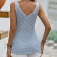 thumbnail image 4 of Njoeus Workout Tops for Women, Oversized Tshirts for Women women's Crochet Hollow Out Cover Ups Sleeveless V-Neck Tank Top Casual T-Shirt Beach Cover Up Knit Summer Outfits S-XL, 4 of 4
